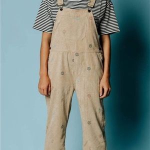 Clad & Cloth happy/sad corduroy overalls
